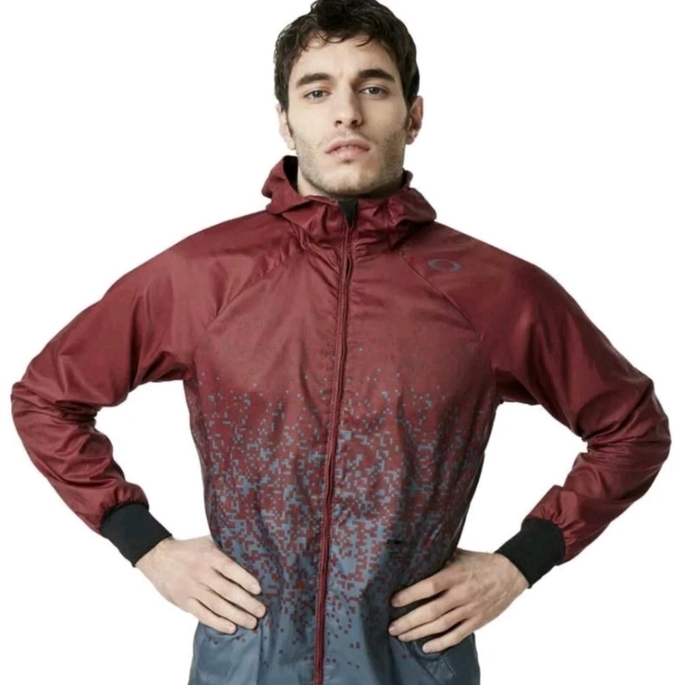 Oakley Enhance Wind Hoody Jacket Graphic 9.0 Sundried Tomato Size Large